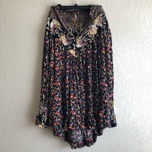 Free People floral boho tunic top